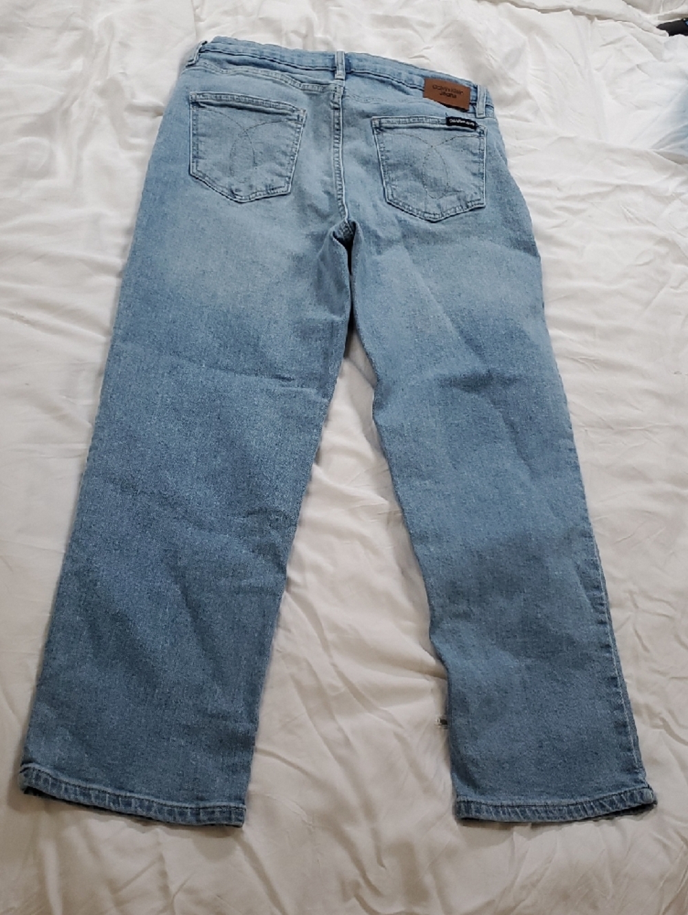 Calvin Klein Jeans Women's Light Blue Straight Jeans Size 6 - Picture 4 of 8